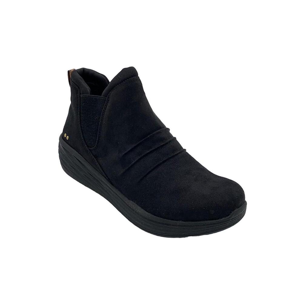 Ryka Water Repellent Wedge Ankle Boots Niah Animal Black - Wide
